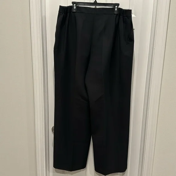 Lafayette 148 New York PLUS-SIZE WOOL-SILK CREPE GATES PANT size 18 - Picture 11 of 12